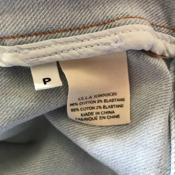 Ulla Johnson Atticus Jean Denim Jacket Womens P 0 Blue Cropped Button Down Coat - Picture 6 of 11